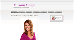 Desktop Screenshot of miriamlange.com