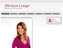 Tablet Screenshot of miriamlange.com